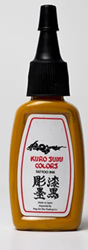 Inchiostro del tatuaggio «Kuro sumi colors tattoo ink Deep yellow» — foto 1 dell'alert A12/00929/23