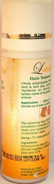 Prodotto schiarimento della pelle &amp; #13; &amp; #13; «L'Abidjanaise -Treating Lightening Complexion Oil» (L'Abidjanaise)