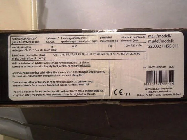 Stufa a gas «L. P. Gas Cooker» — foto 1 dell'alert A12/0491/14