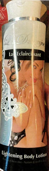 Crema alleggerente per la pelle «La Dakaroise Lait Eclaircissant lightening body lotion» — foto 2 dell'alert A12/00311/22