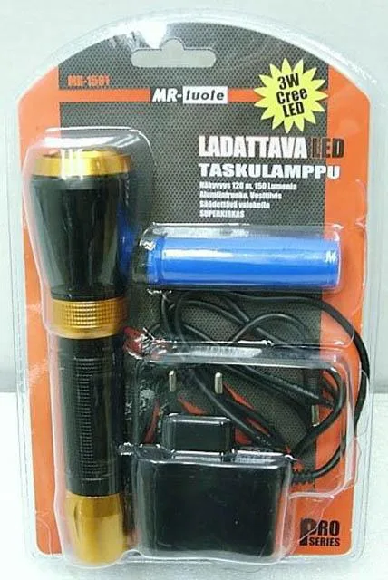 Lampada tascabile con caricabatterie «Ladattava LED taskulamppu» — foto 2 dell'alert A12/0444/14