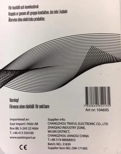 Cavo caricabatterie per dispositivi mobili «Laddkabel för mobil och surfplatta» — foto 2 dell'alert A12/1695/19