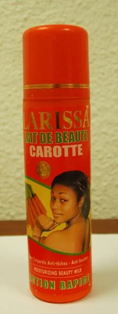 Prodotto schiarimento della pelle &amp; #13; &amp; #13; «"Lait De Beauté Carotte" (Moisturizing Beauty Milk).» (Larissa)