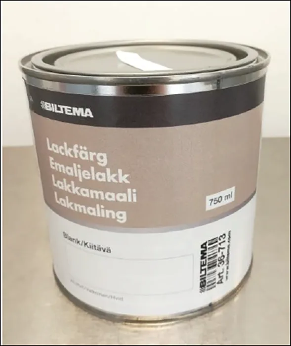 Laquer «Lakmaling» (Biltema)