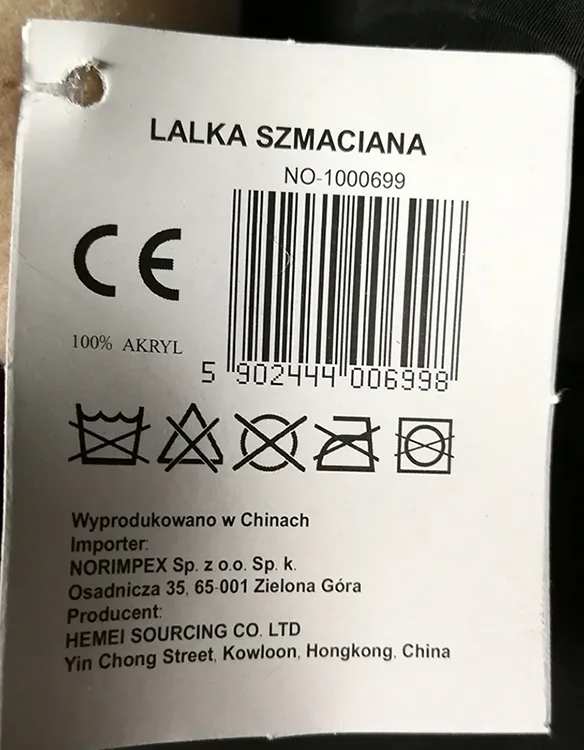 Giocattolo morbido «Lalka szmaciana» — foto 2 dell'alert A12/00335/20