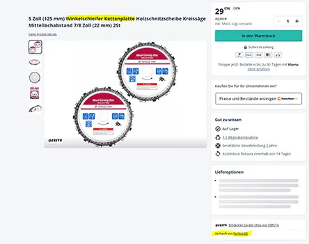 Lama circolare per sega