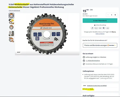 Lama circolare per sega