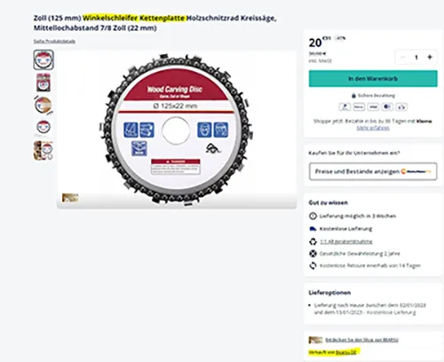 Lama circolare per sega
