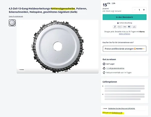 Lama circolare per sega