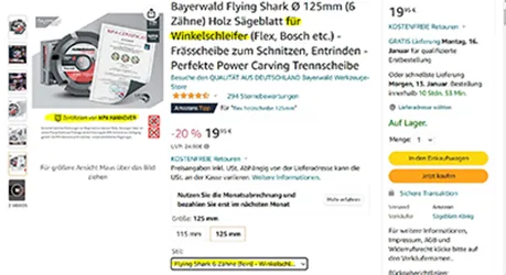 Lama circolare per sega (Bayerwald Flying Shark)