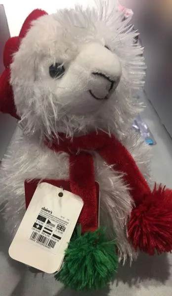 Giocattolo morbido «Lama Jingle Bells» (Claire's)