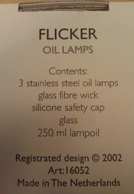 Lampada ad olio "Flicker" — foto 1 dell'alert A12/0859/12
