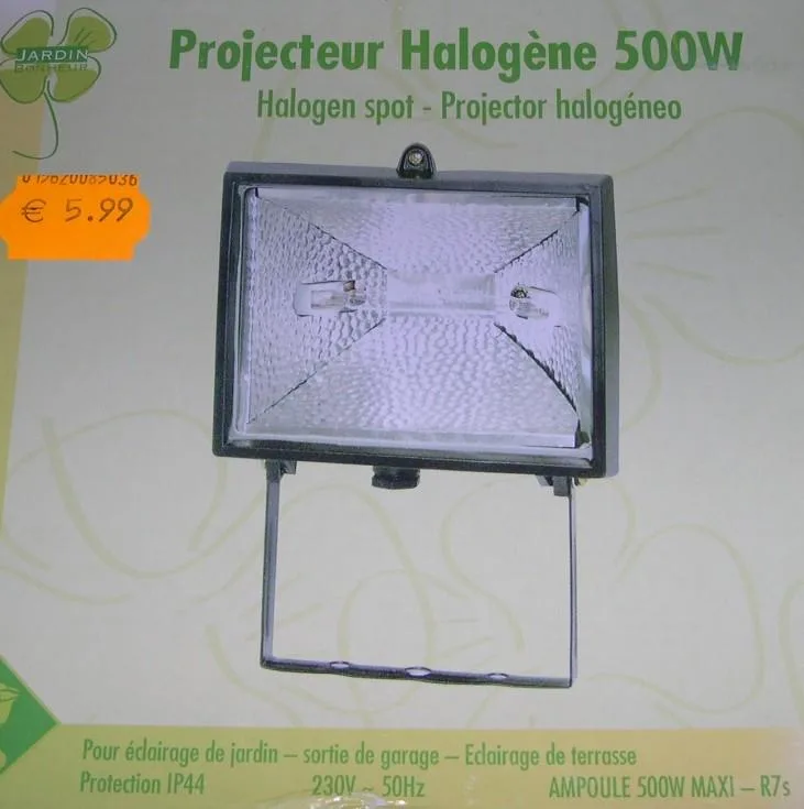 Lampada alogena (500 W) — foto 1 dell'alert 0368/07