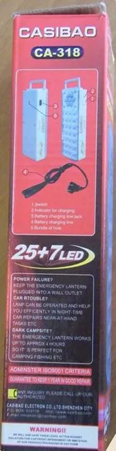 Lampada ricaricabile LED 20 ore di luce ricaricabile (CASIBAO)