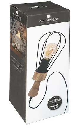Lampada portatile «Lampe Fil Aisy noire Atmosphéra à suspendre ou à poser» — foto 2 dell'alert A12/02522/23