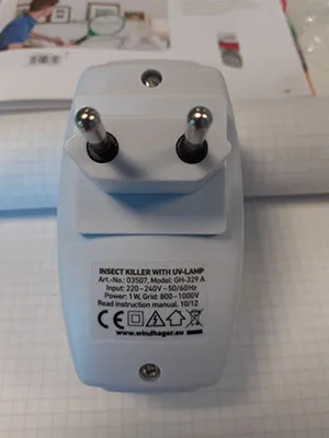 Lampada per insetti UV «Lampe UV anti-insectes Plug in & catch» — foto 3 dell'alert A12/01473/22