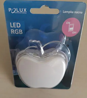 Luce notturna dell'incavo «Lampka nocna LED Polux Jabluszko» (POLUX)