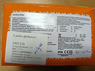 Catena di illuminazione «LAMPKI CHOINKOWE 100 LED» — foto 2 dell'alert A12/00329/23