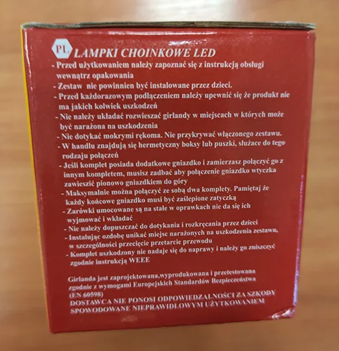 Catena di illuminazione «Lampki Choinkowe LED» — foto 4 dell'alert A12/00166/23