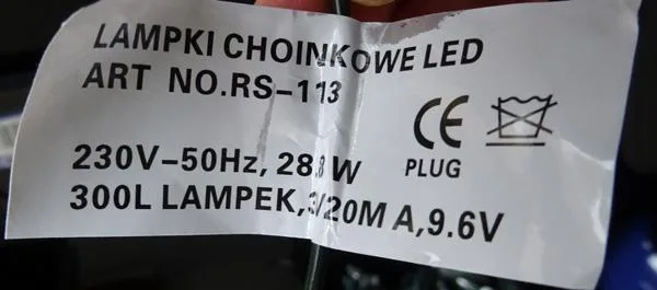 Catena di illuminazione a LED «Lampki choinkowe LED» — foto 2 dell'alert A12/0851/19