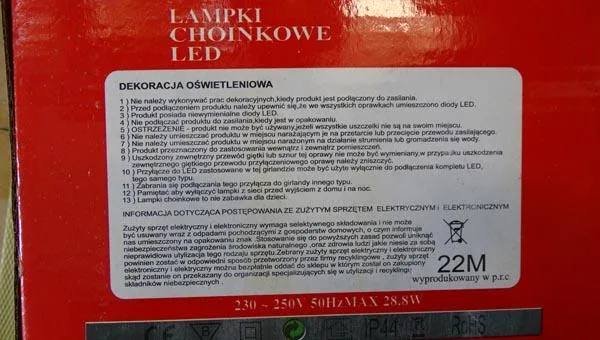 Catena di illuminazione a LED «Lampki choinkowe LED» — foto 2 dell'alert A12/1246/19