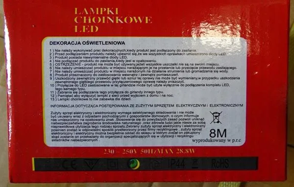 Catena di illuminazione a LED «Lampki choinkowe LED» — foto 2 dell'alert A12/1248/19