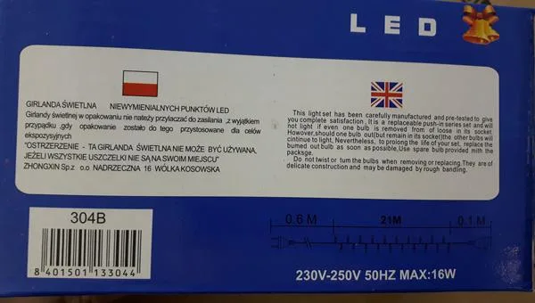 Catena di illuminazione a LED «Lampki choinkowe LED» — foto 3 dell'alert A12/1431/18