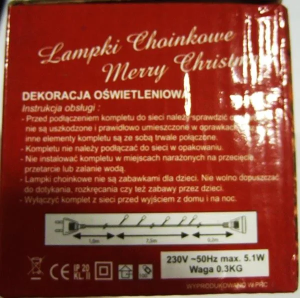 Catena di illuminazione «Lampki Choinkowe - Merry Christmas» — foto 4 dell'alert A12/0743/15