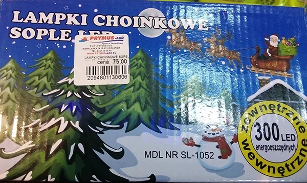 Catene di illuminazione «Lampki choinkowe sople LED» — foto 2 dell'alert A12/01186/22