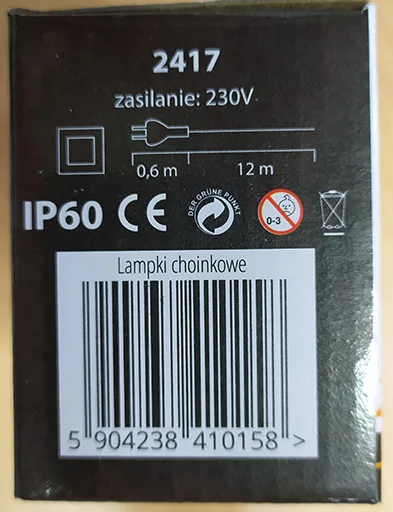 Catena di illuminazione «Lampki choinkowe» — foto 2 dell'alert A12/01222/22