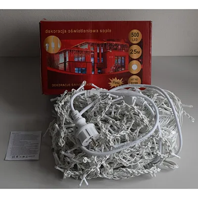 Catena di illuminazione «Lampki Choinowe / dekoracja oswietleniowa sople 500 LED 25 m» — foto 3 dell'alert A12/02991/24