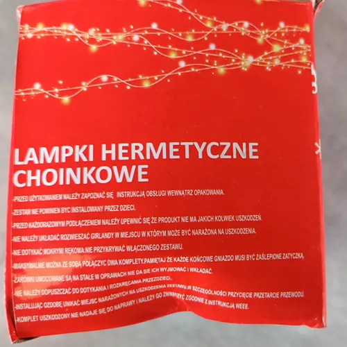 Catena di illuminazione «Lampki Hermatyczke Choinkowe» — foto 2 dell'alert SR/02691/25