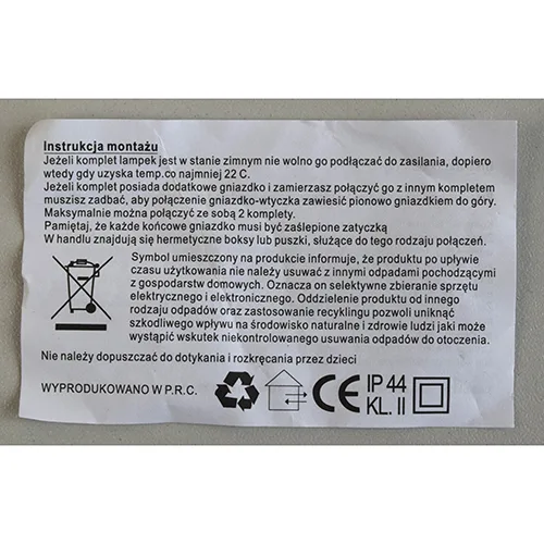 Catena di illuminazione «Lampki ozdobne 100 LED» — foto 5 dell'alert SR/02636/26