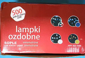Catena di illuminazione «lampki ozdobne» — foto 1 dell'alert A12/00925/21
