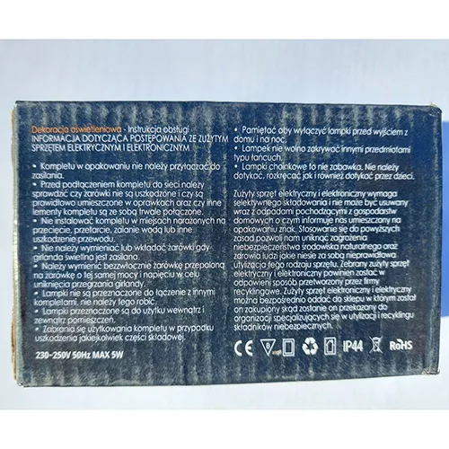 Catena di illuminazione «LAMPKI OZDOBNE LED 100 (LAMPKI CHOINKOWE - on the label)» — foto 3 dell'alert SR/02075/25