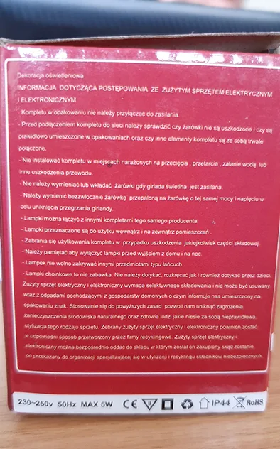 Catena di illuminazione «lampki ozdobne LED» — foto 4 dell'alert A12/01627/20