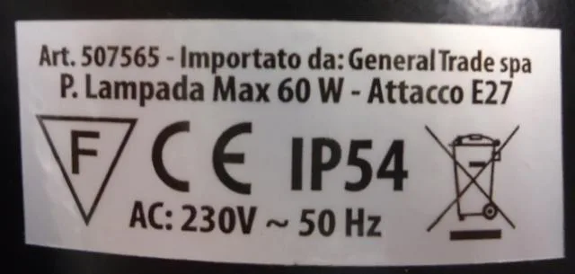 Lampada da esterno «Lanterna - per esterno» — foto 2 dell'alert A12/1764/14