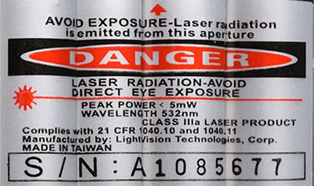 Puntatore laser «"LASER POINTER"» — foto 7 dell'alert A12/01722/22