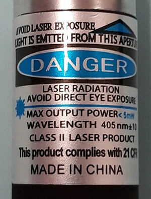 Puntatore laser «LASER POINTER» — foto 3 dell'alert INFO/00177/20
