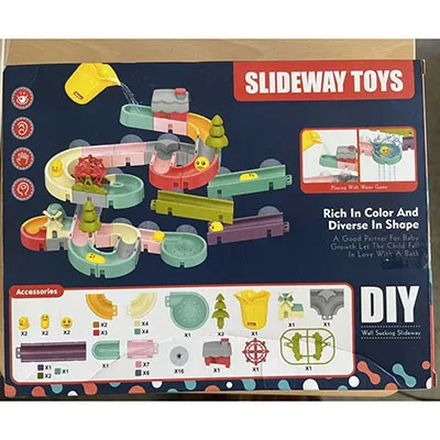 Giocattolo da bagno «LATERN 62 Pièces Jouets de Bain pour Enfants, Tobog-gan Canard sur Rail Mural» (Sedola)