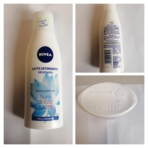 Latte detergente «LATTE DETERGENTE IDRATANTE FIORE DI LOTO SACRO» (Nivea)