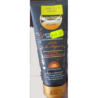 Latte solare «Latte solare idratante all'olio di argan 30 alta protezione» — foto 4 dell'alert A12/02328/24