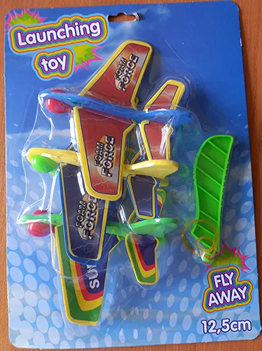 Aeroplano giocattolo in plastica «Launching toy "Fly away"»