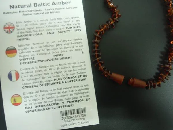 Collana di ambra «Le collier pour bébé ('Babies' amber necklace')» — foto 2 dell'alert A12/0386/16