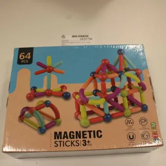Giocattolo magnetico «LEARNING MAGNETS MAGNETIC STICKS 3+ (64 PSC)» (STEM)