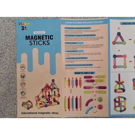 Giocattolo magnetico «LEARNING MAGNETS MAGNETIC STICKS 3+ (64 PSC)» — foto 2 dell'alert A12/03037/24