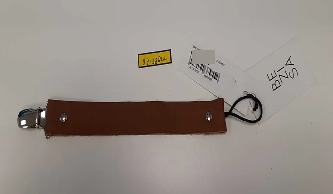 Portasucchielli «Leather Cognac» (Bezisa)