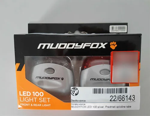 Set di luci per bicicletta «LED 100 silver» — foto 1 dell'alert A12/01317/22
