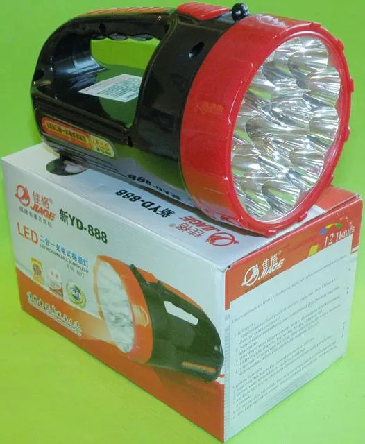 Torcia ricaricabile «LED 2 in 1 rechargeable search light» (Jiage)