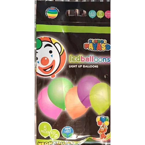 Palloncini a LED «led balloons- light up balloons - neon colors» (GLOBOS PAYASO)